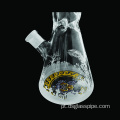 Novo design de 14 polegadas Skull Sandblasted Beaker Gasahah Glass Smoking Water Pipe